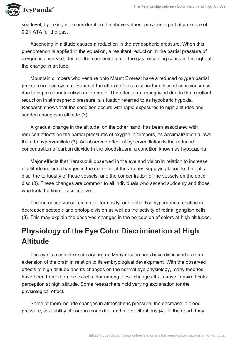The Relationship between Color Vision and High Altitude. Page 4