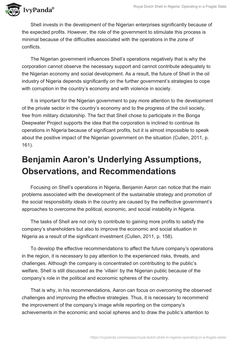 Royal Dutch Shell in Nigeria: Operating in a Fragile State. Page 4