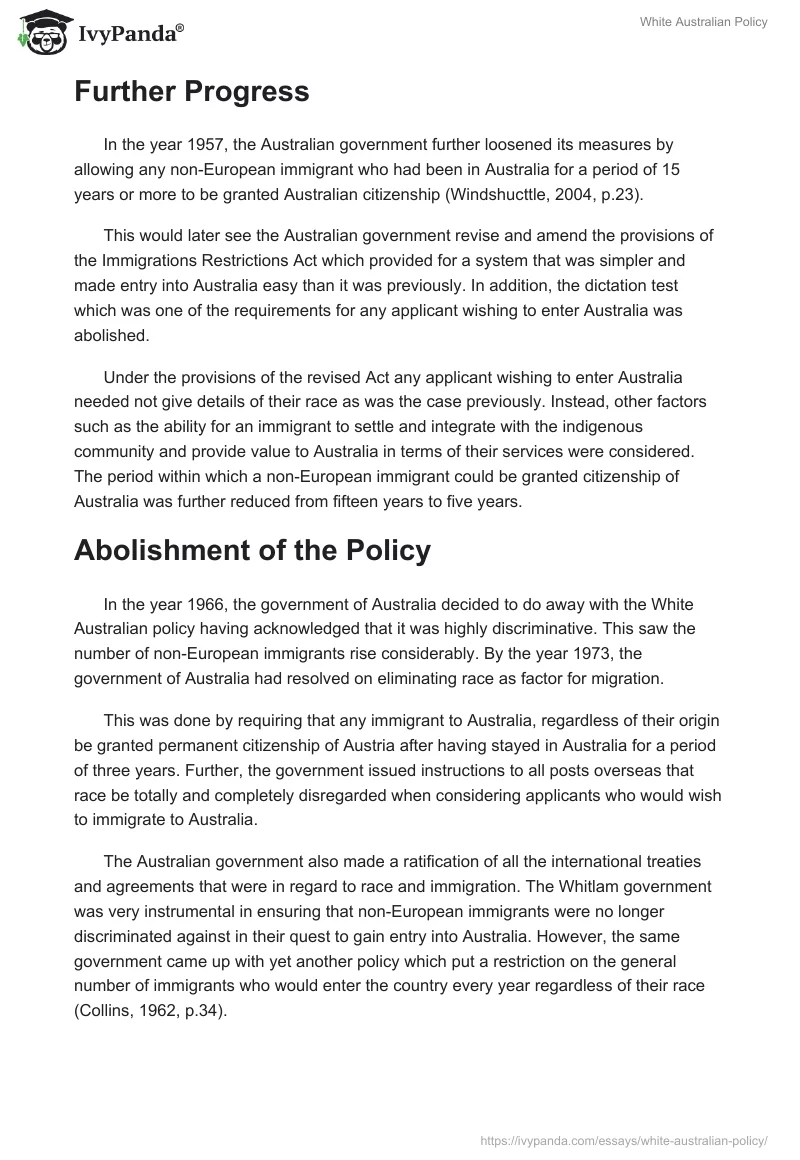White Australian Policy. Page 3