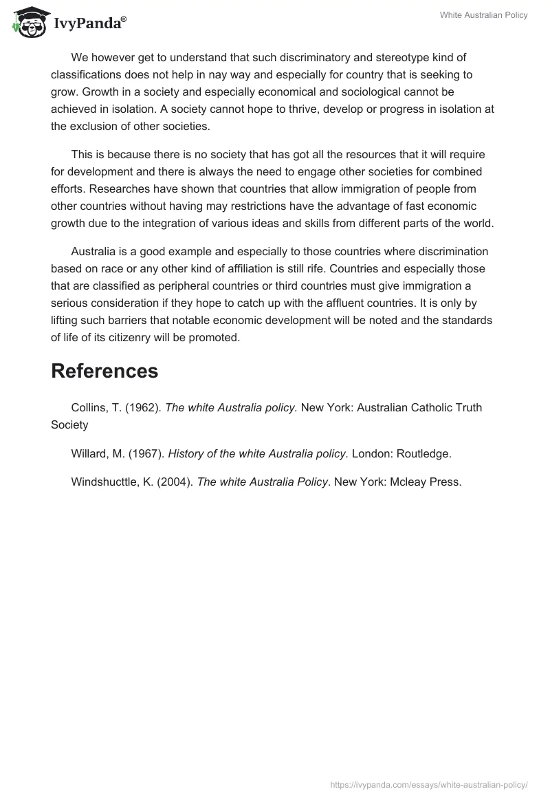 White Australian Policy. Page 5