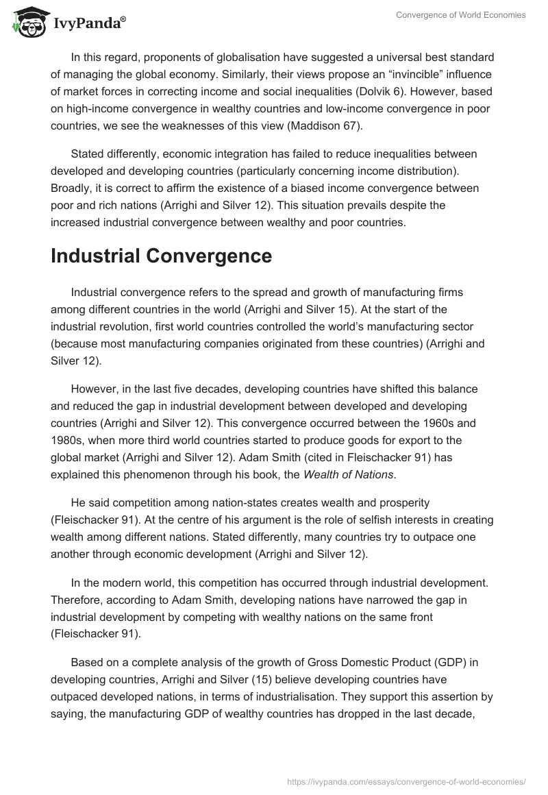 Convergence of World Economies. Page 4