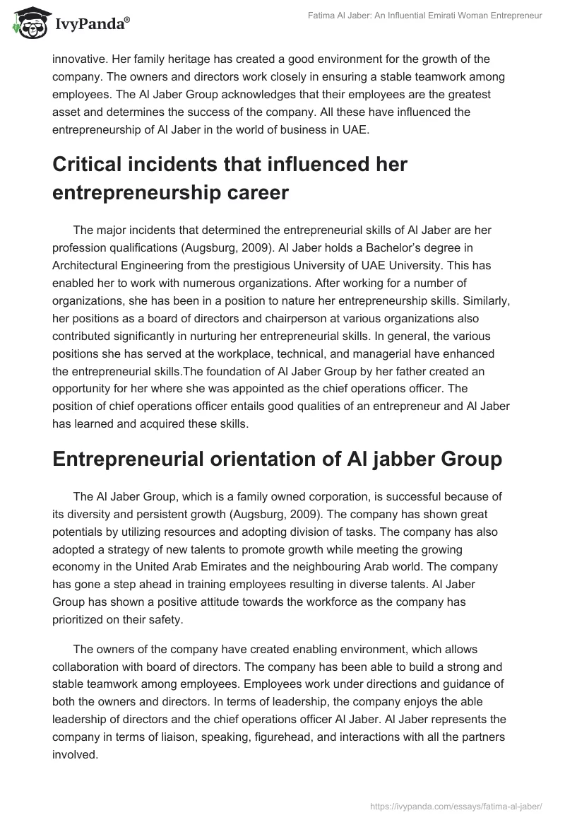Fatima Al Jaber: An Influential Emirati Woman Entrepreneur. Page 4