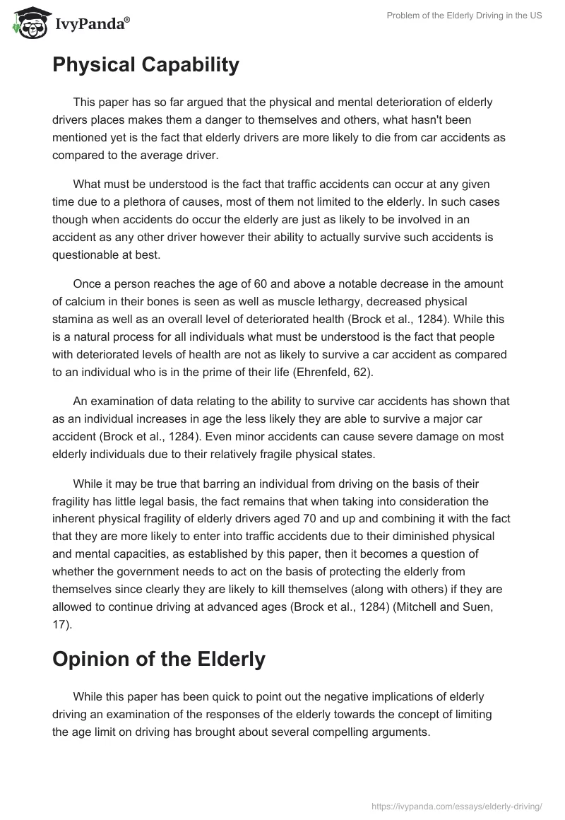 Problem of the Elderly Driving in the US. Page 5