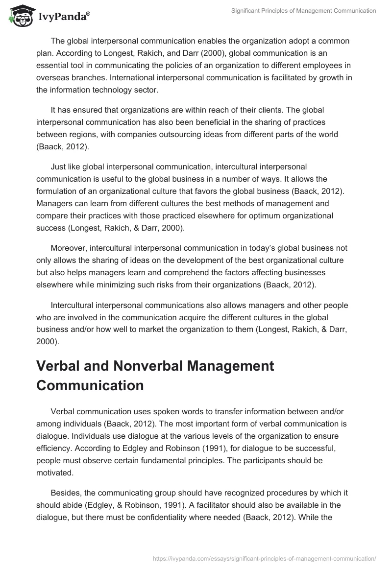 Significant Principles of Management Communication. Page 5