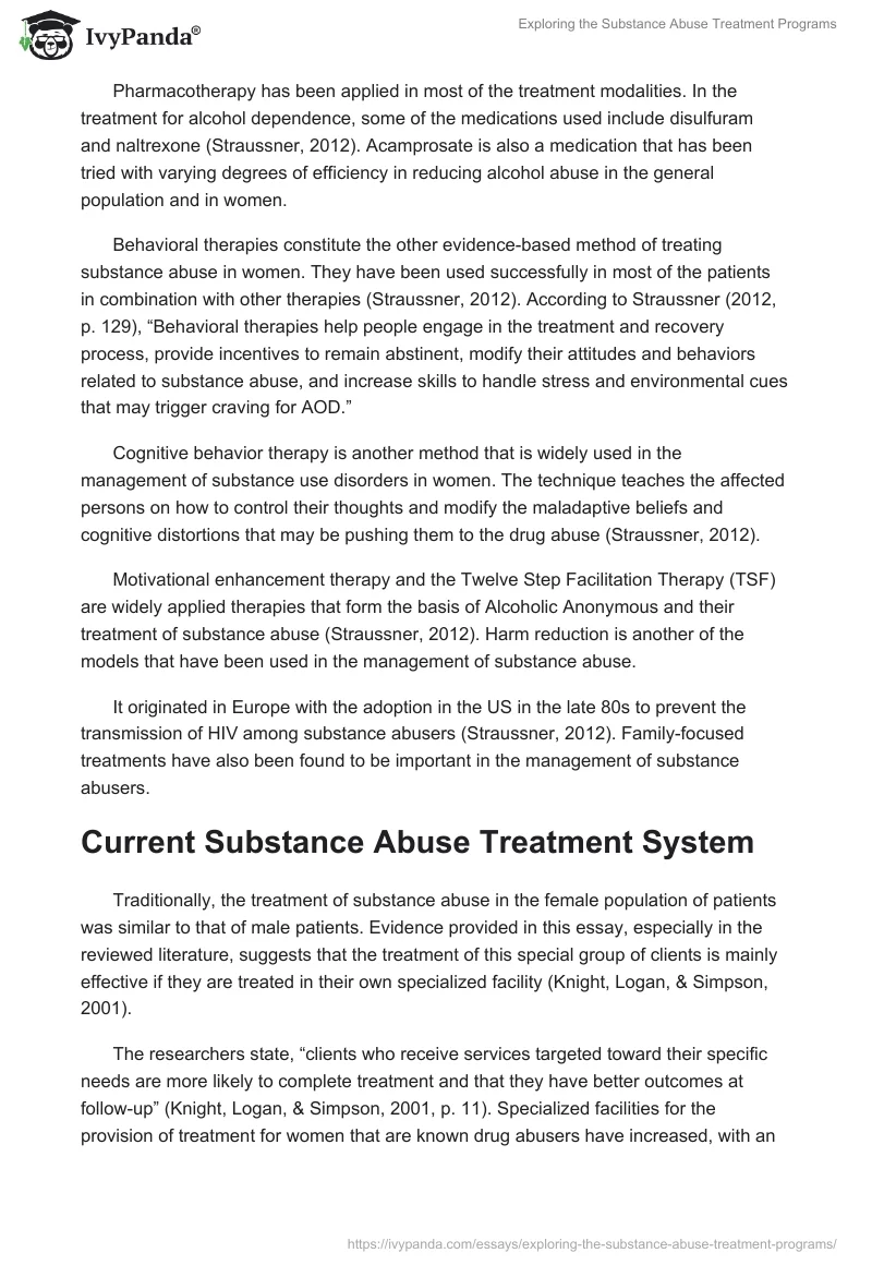 Exploring the Substance Abuse Treatment Programs. Page 5