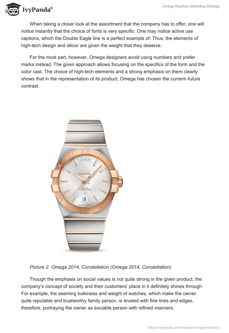 Omega Watches Marketing Strategy. Page 2