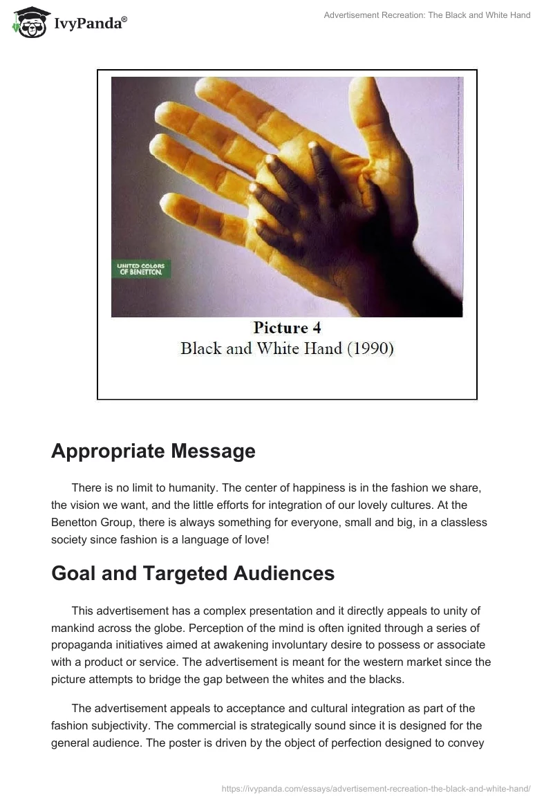 Advertisement Recreation: The Black and White Hand. Page 2