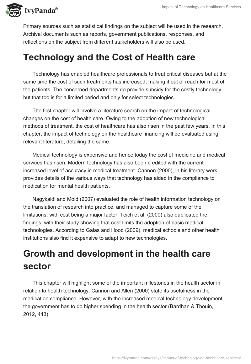 Impact of Technology on Healthcare Services. Page 2