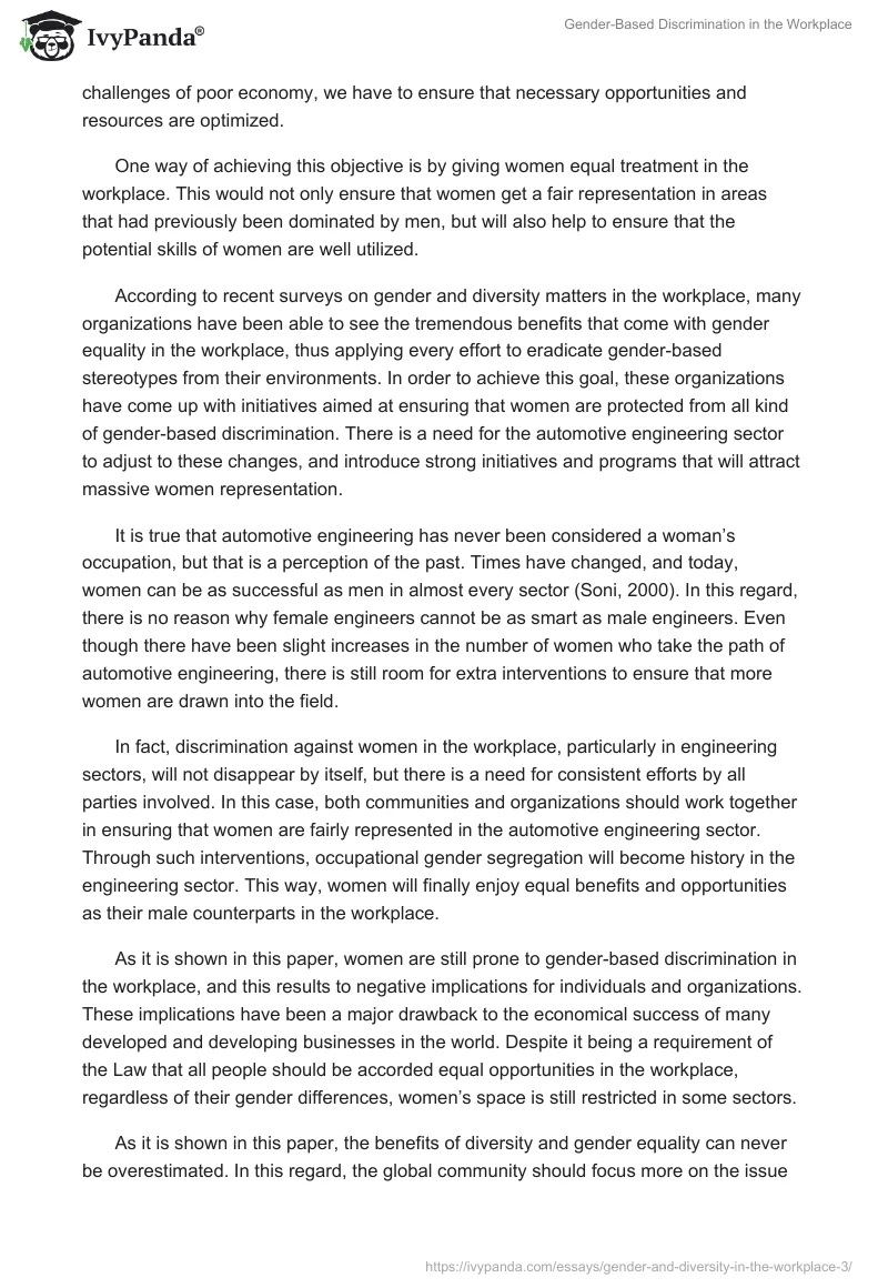 Gender-Based Discrimination in the Workplace. Page 5