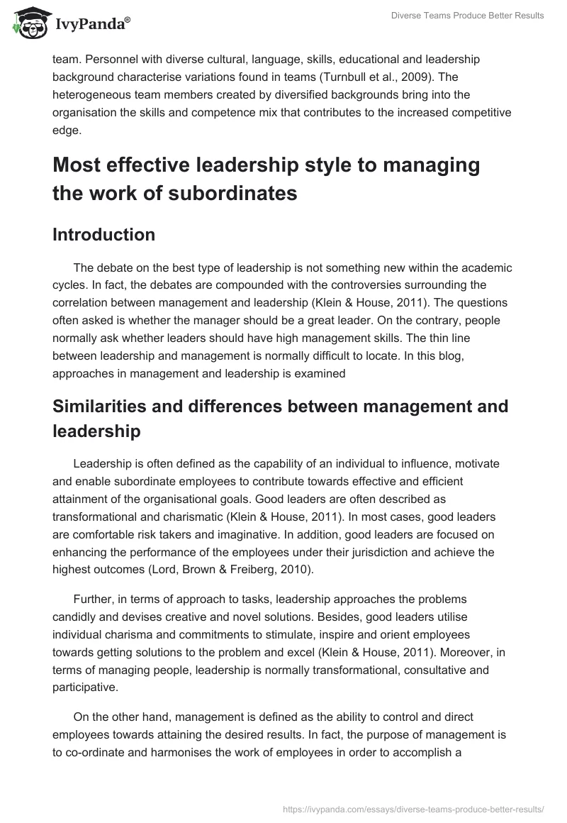 Leadership and Its Effectiveness on Team Building Management. Page 3