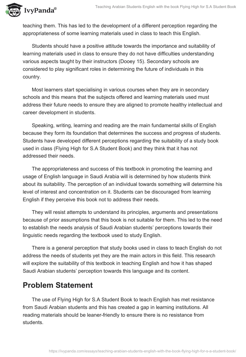 Teaching Arabian Students English with the book "Flying High for S.A Student Book". Page 2