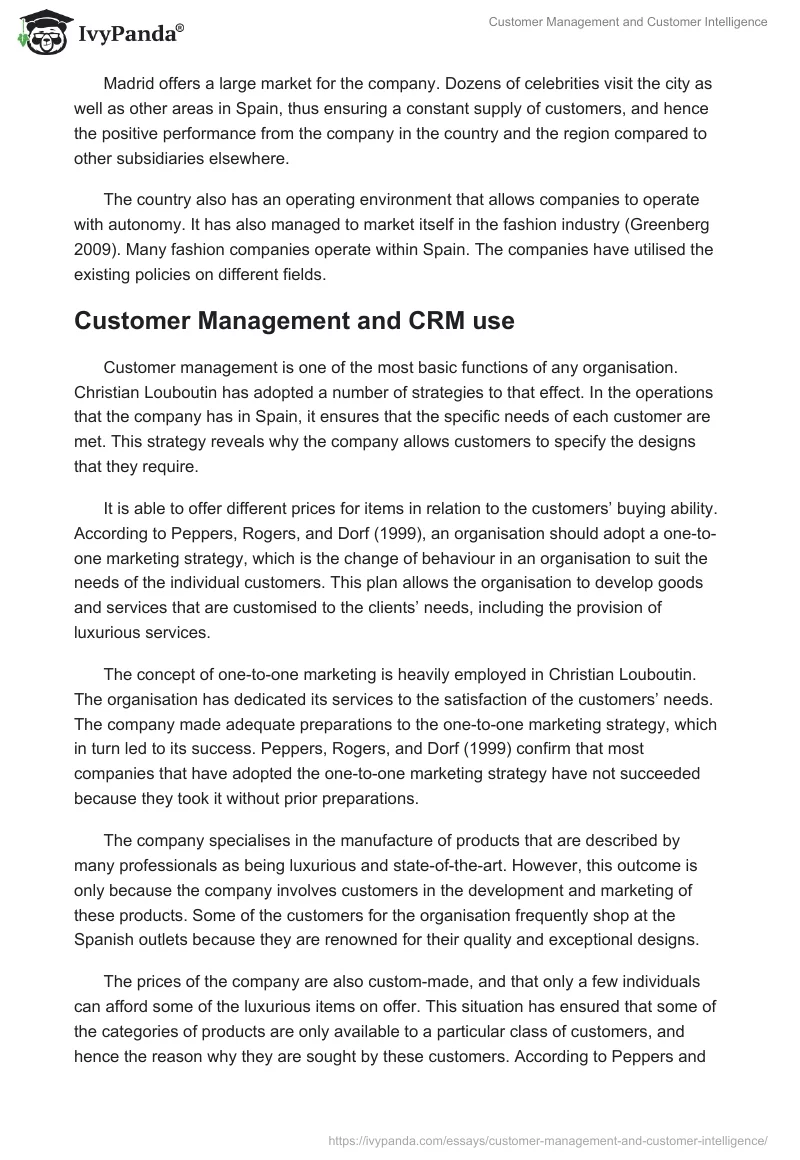 Customer Management and Customer Intelligence. Page 4