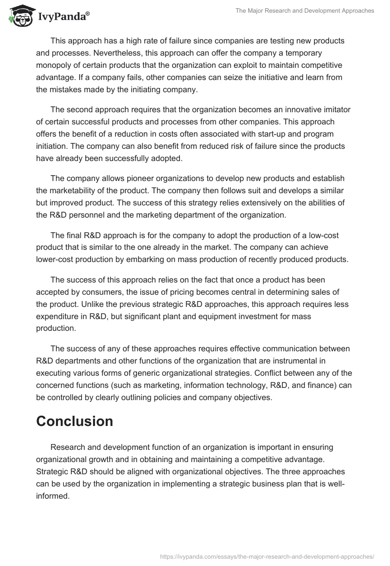 The Major Research and Development Approaches. Page 2