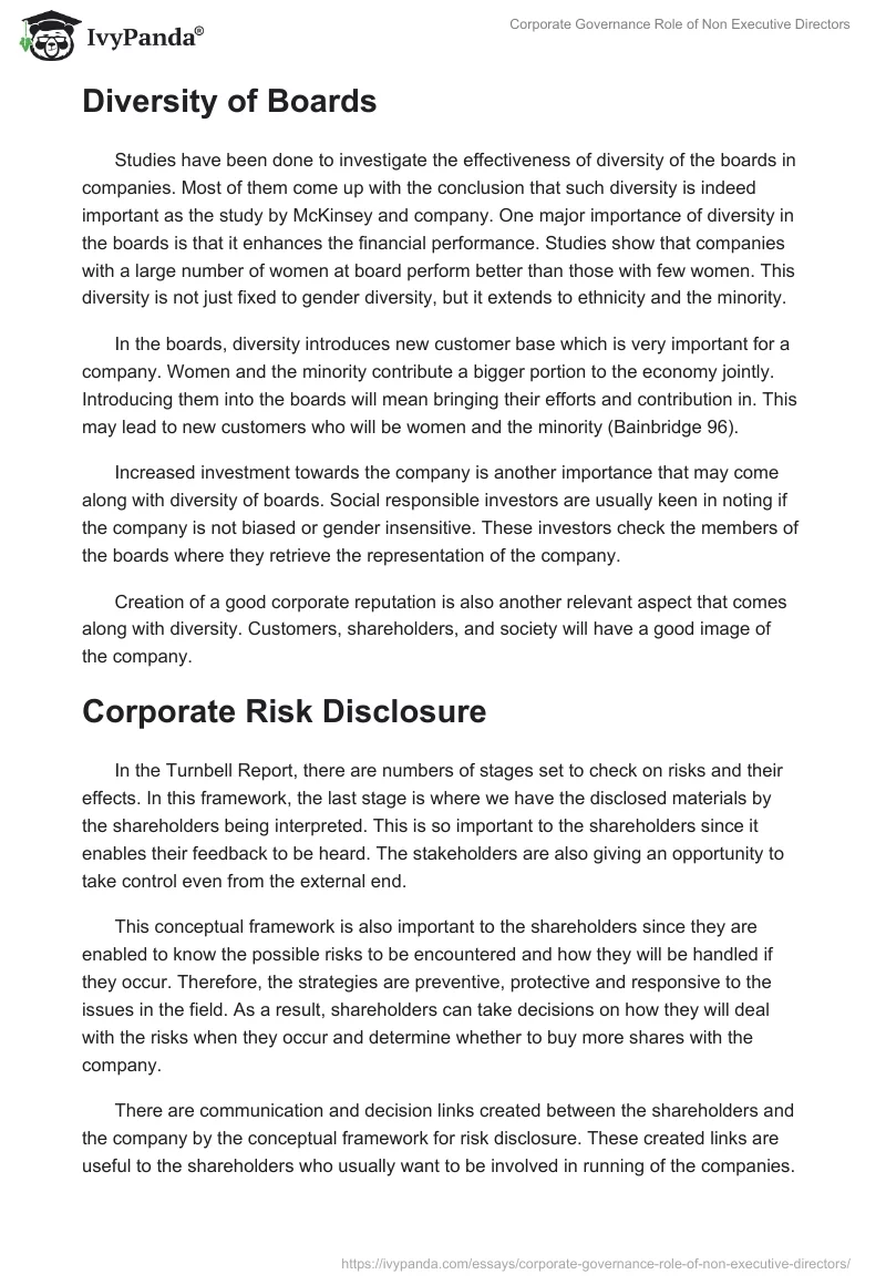 Corporate Governance Role of Non Executive Directors. Page 3