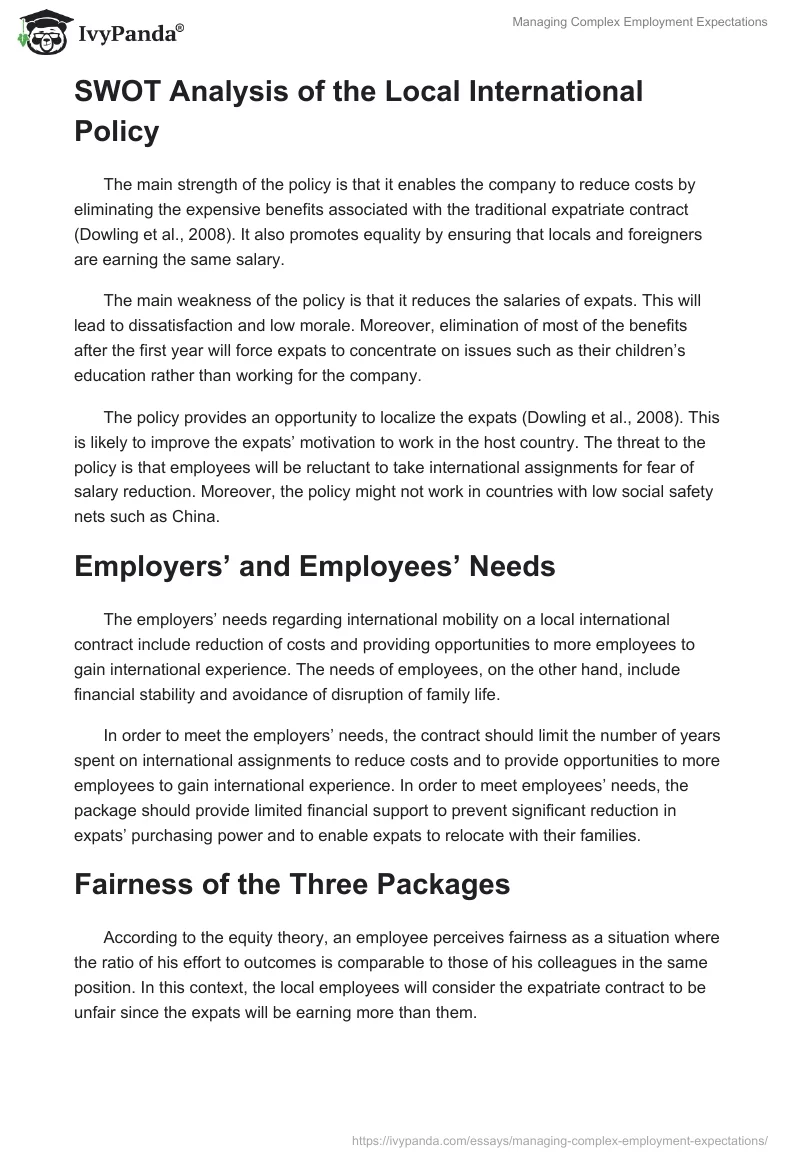 Managing Complex Employment Expectations. Page 2
