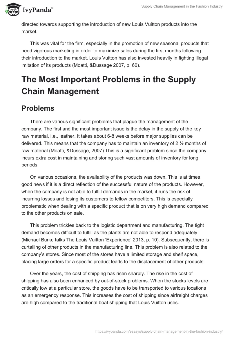 Supply Chain Management in the Fashion Industry. Page 4
