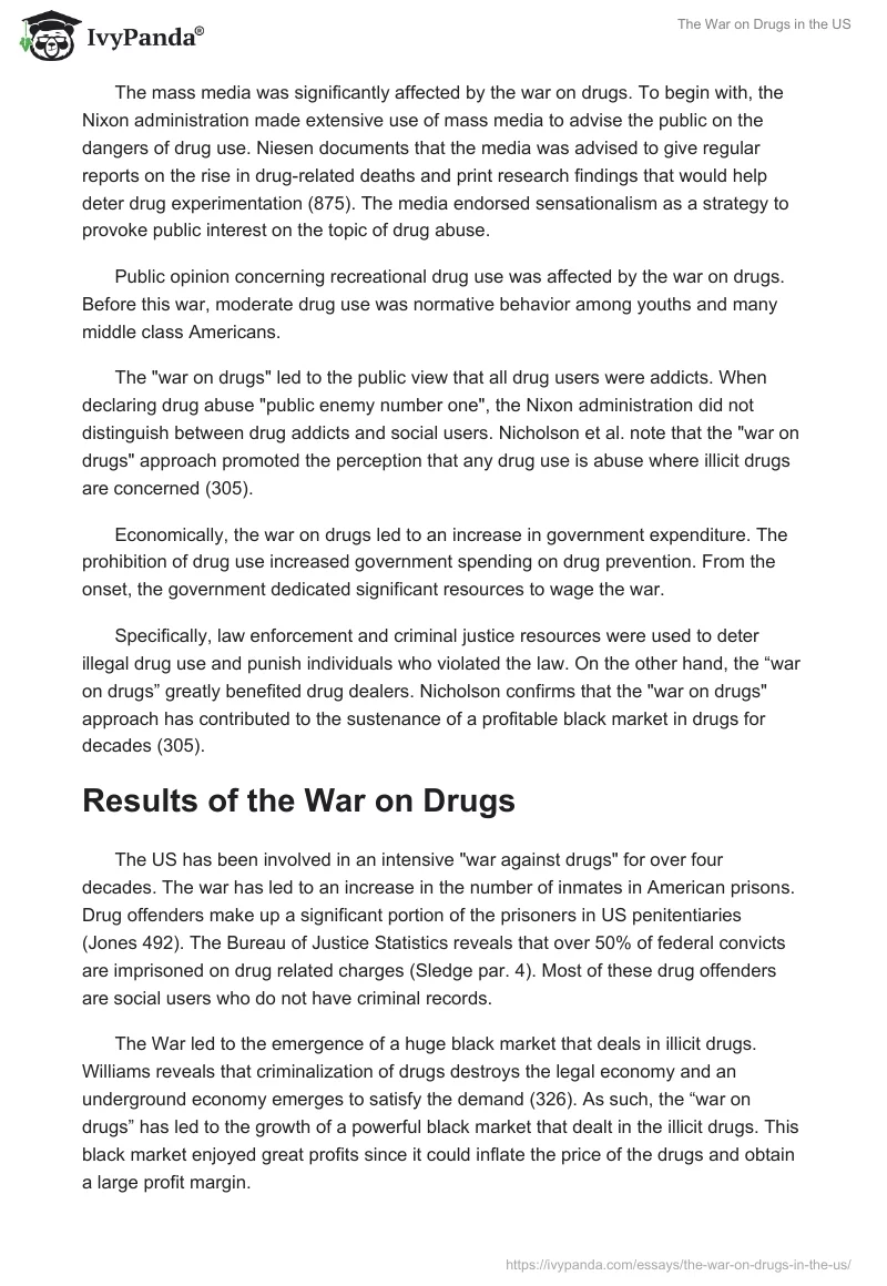 The War on Drugs in the US. Page 3