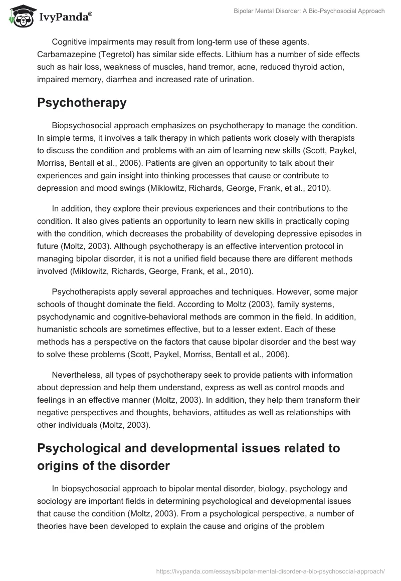 Bipolar Mental Disorder: A Bio-Psychosocial Approach. Page 3