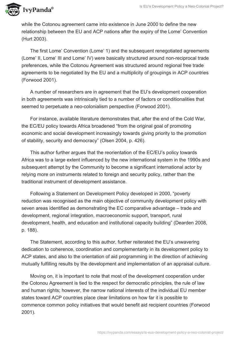 Is EU’s Development Policy a Neo-Colonial Project?. Page 2