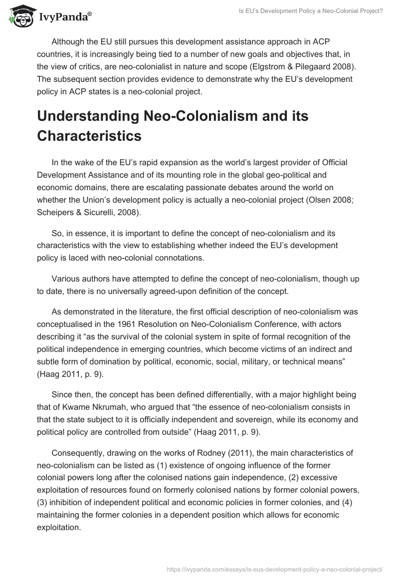 Is EU’s Development Policy a Neo-Colonial Project?. Page 3