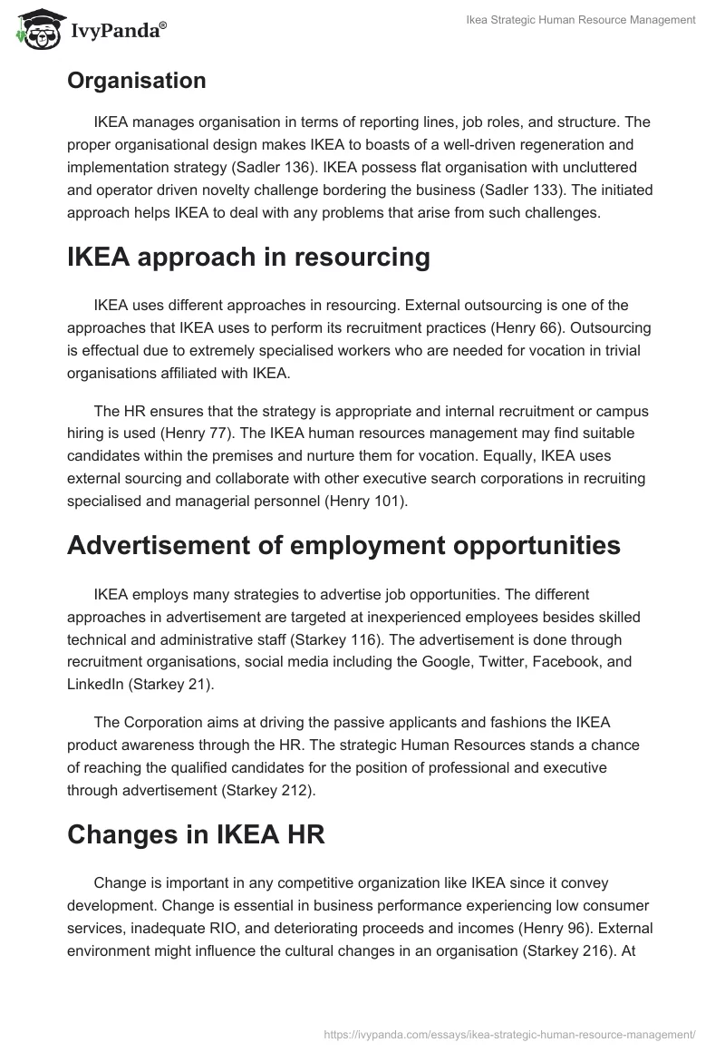 IKEA Human Resources. Page 3