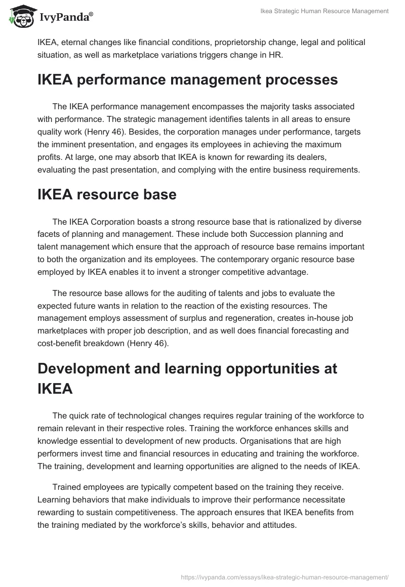 IKEA Human Resources. Page 4