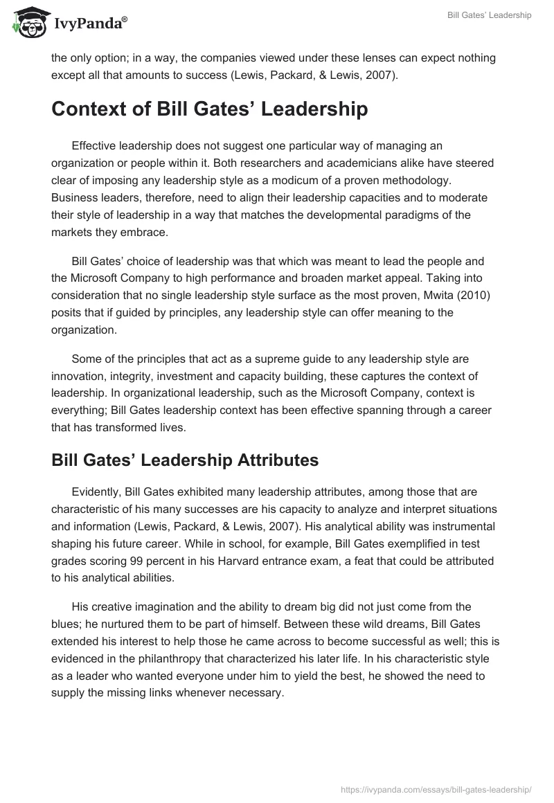 Bill Gates’ Leadership. Page 5