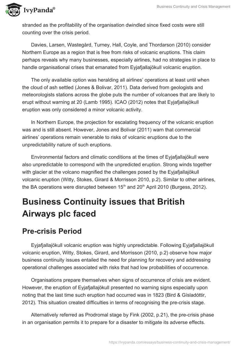 Business Continuity and Crisis Management. Page 3