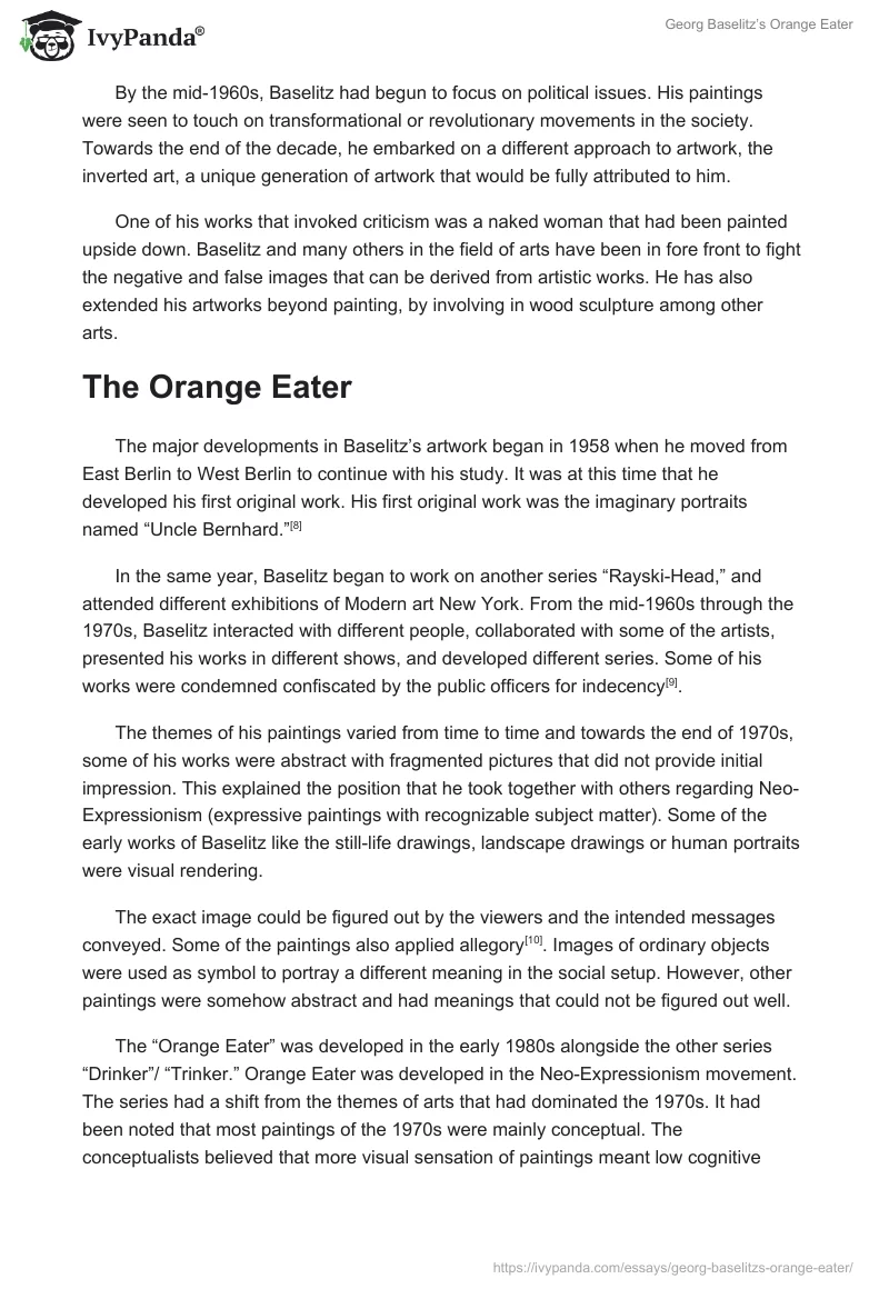 Georg Baselitz’s Orange Eater. Page 3