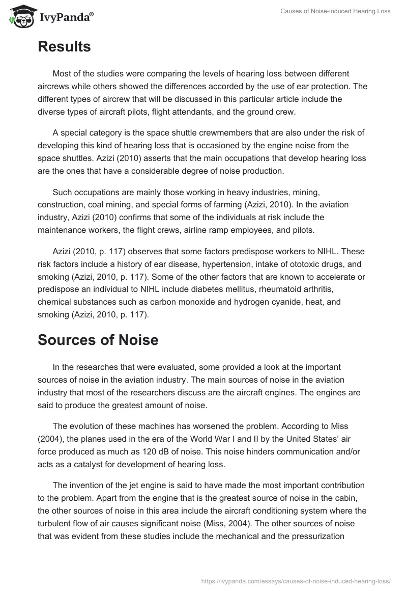 Causes of Noise-induced Hearing Loss. Page 4