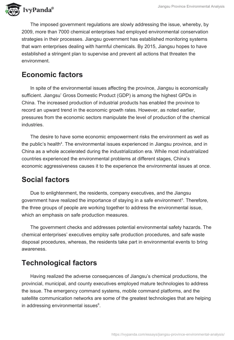 Jiangsu Province Environmental Analysis. Page 3
