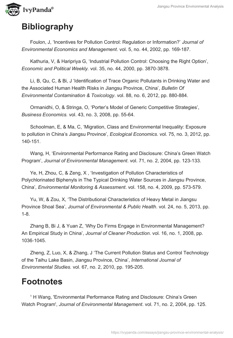Jiangsu Province Environmental Analysis. Page 5