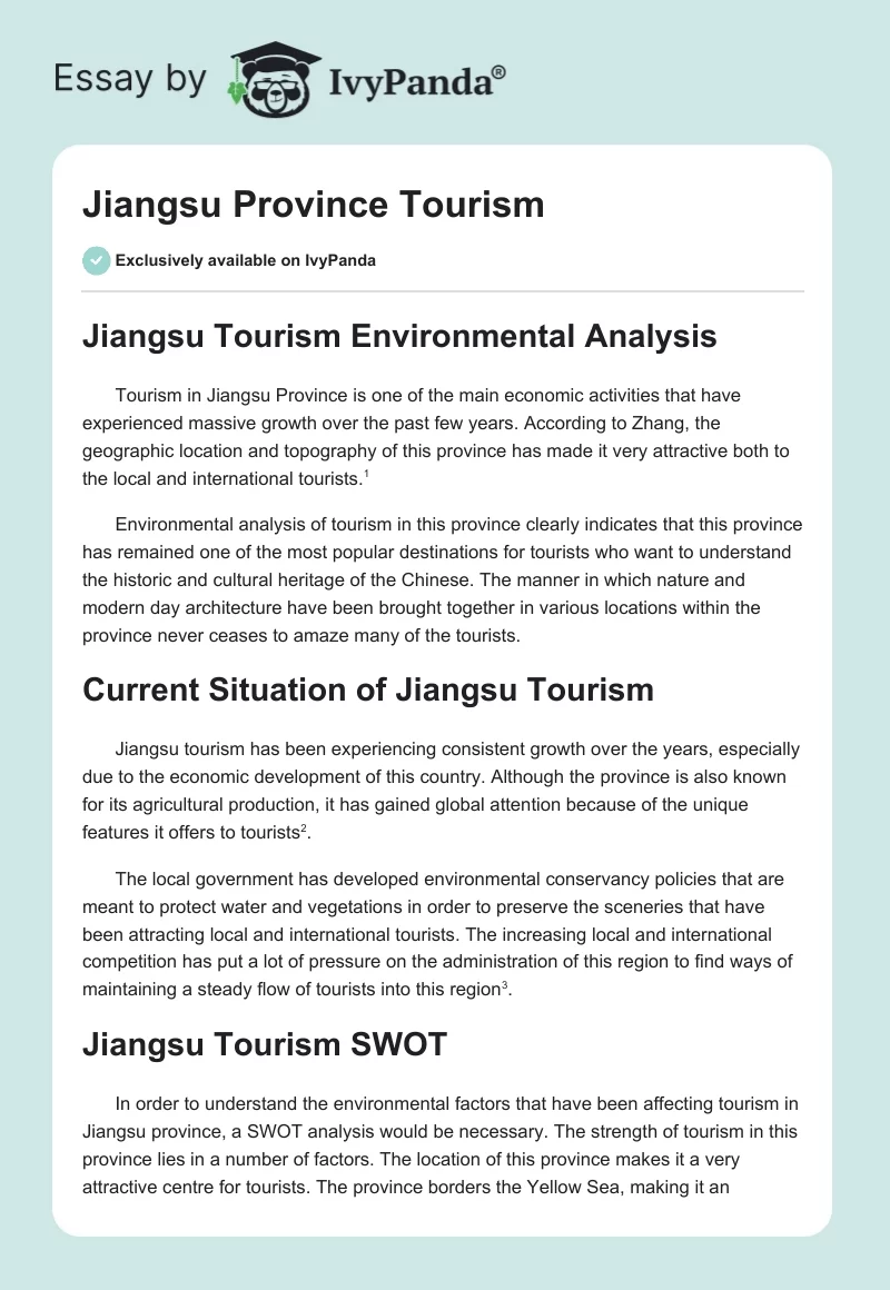 Jiangsu Province Tourism. Page 1