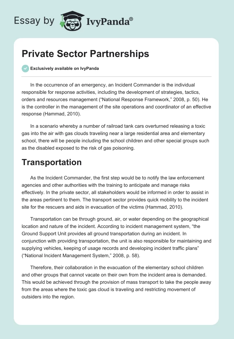 Private Sector Partnerships. Page 1