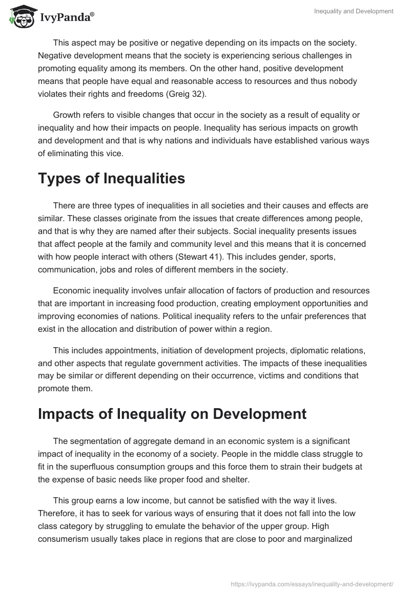 Inequality and Development. Page 2
