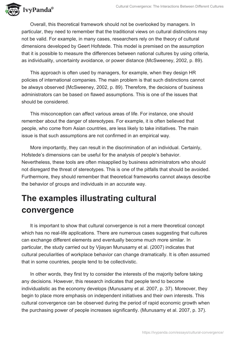 Cultural Convergence: The Interactions Between Different Cultures. Page 2