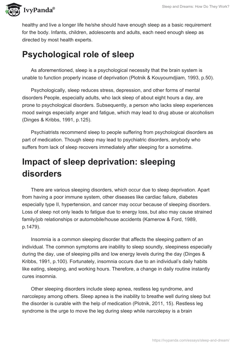 Sleep and Dreams: How Do They Work?. Page 2
