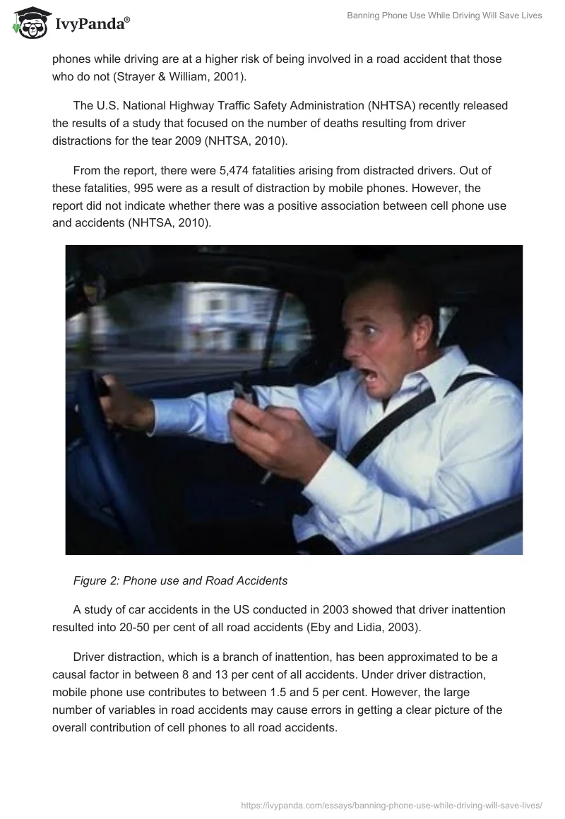 Banning Phone Use While Driving Will Save Lives. Page 3
