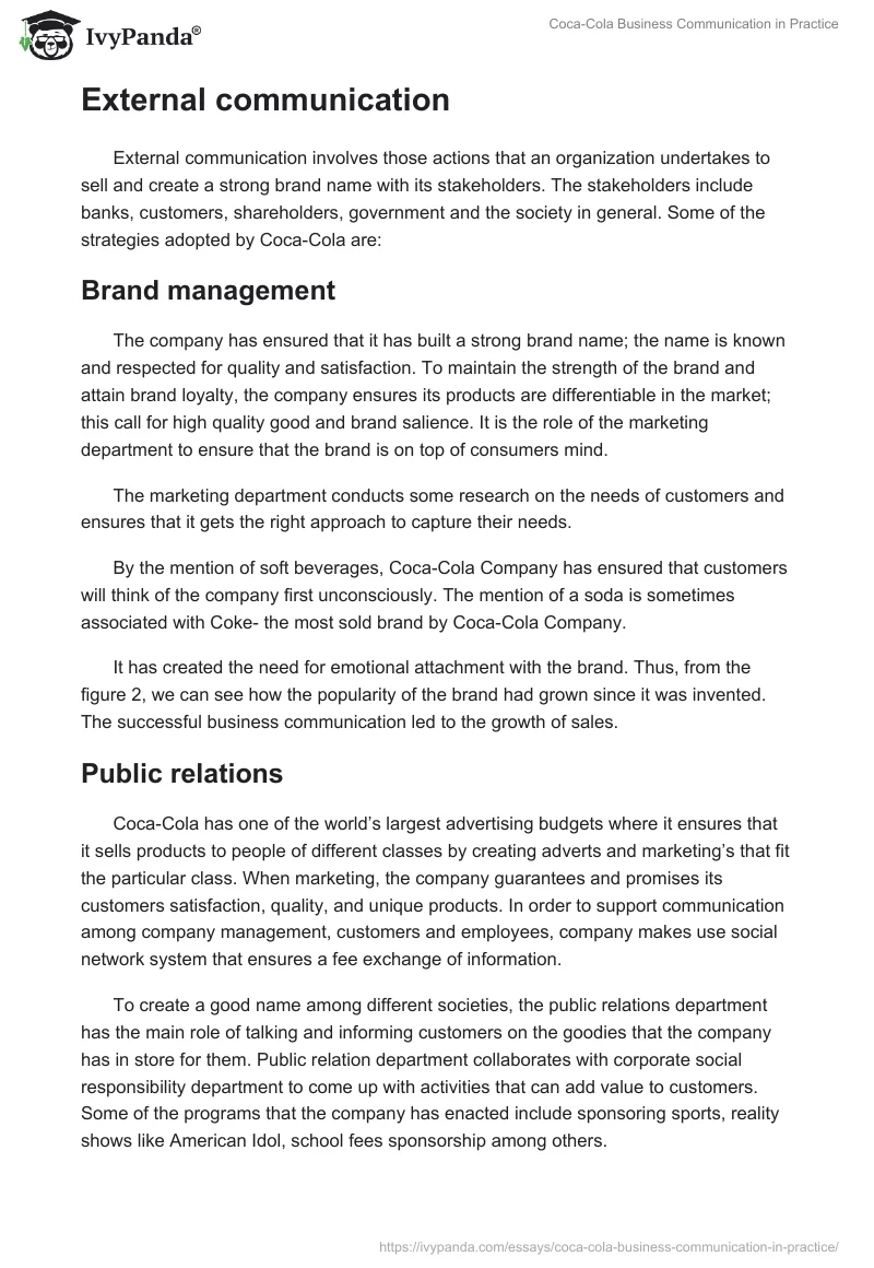 Coca-Cola Business Communication in Practice. Page 4