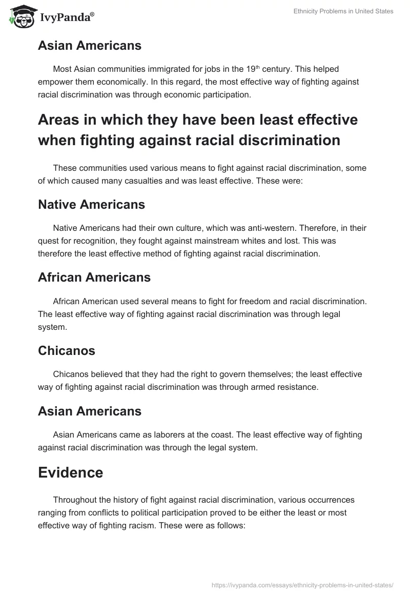 Ethnicity Problems in United States. Page 4
