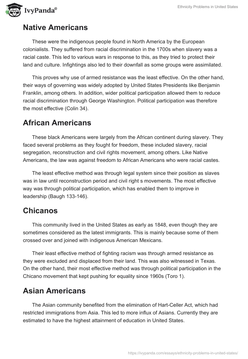 Ethnicity Problems in United States. Page 5