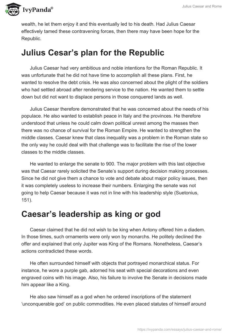 Julius Caesar and Rome. Page 3
