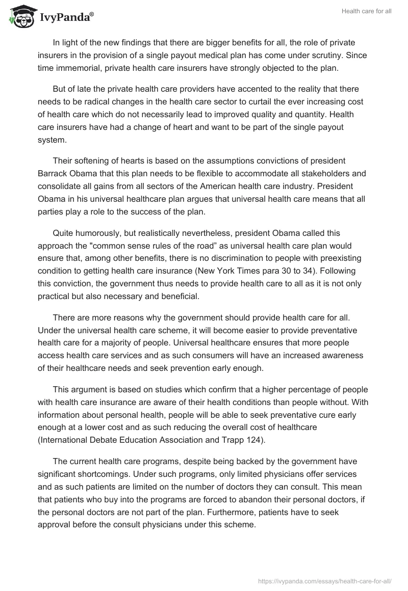 Health care for all. Page 3