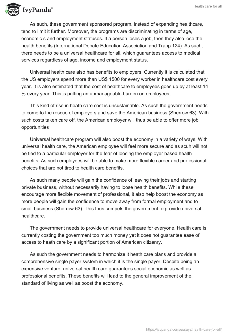 Health care for all. Page 4