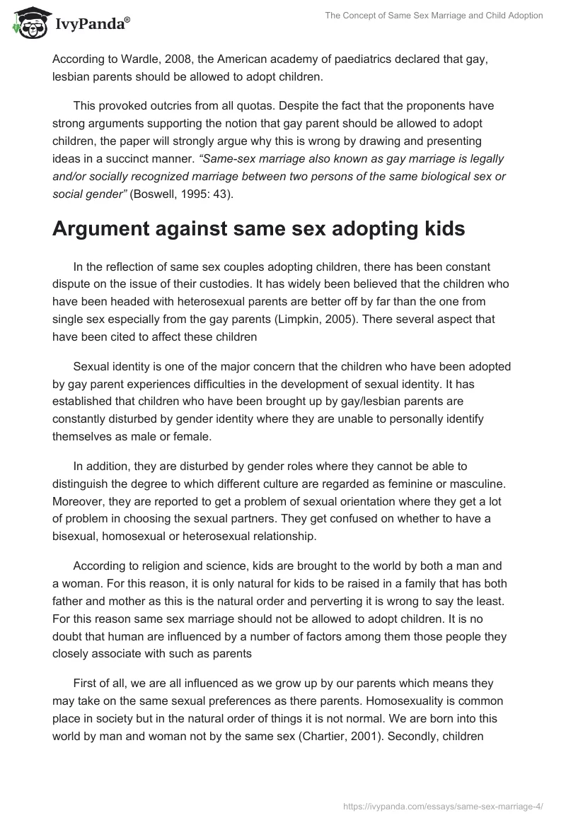 The Concept of Same Sex Marriage and Child Adoption. Page 2