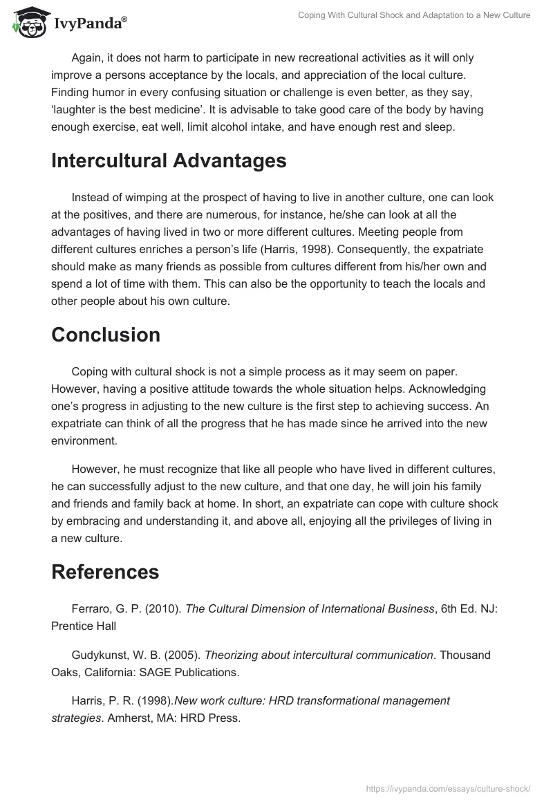 Coping With Cultural Shock and Adaptation to a New Culture. Page 5