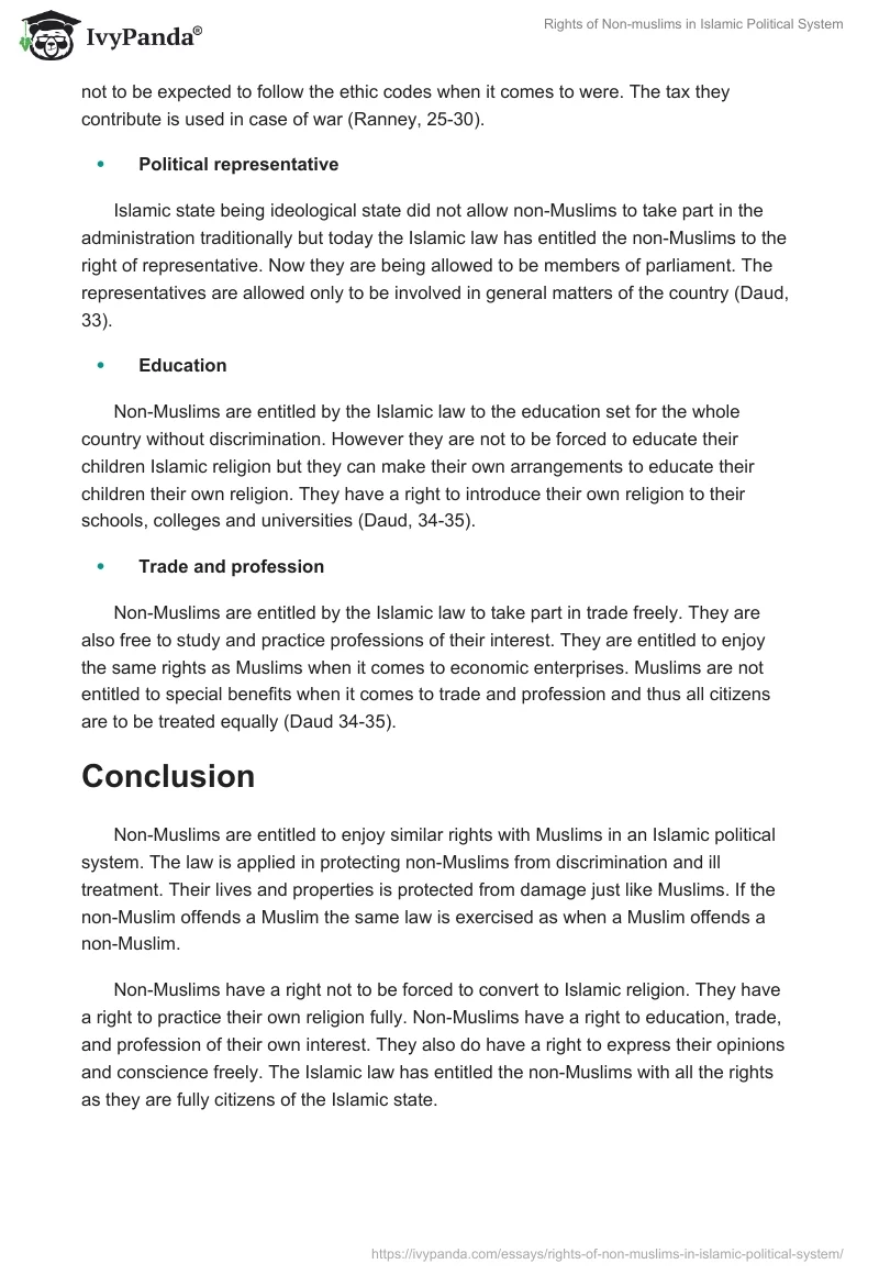 Rights of Non-Muslims in Islamic Political System. Page 5