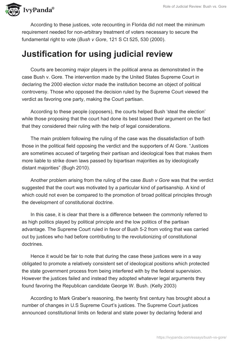 Role of Judicial Review: Bush vs. Gore. Page 4