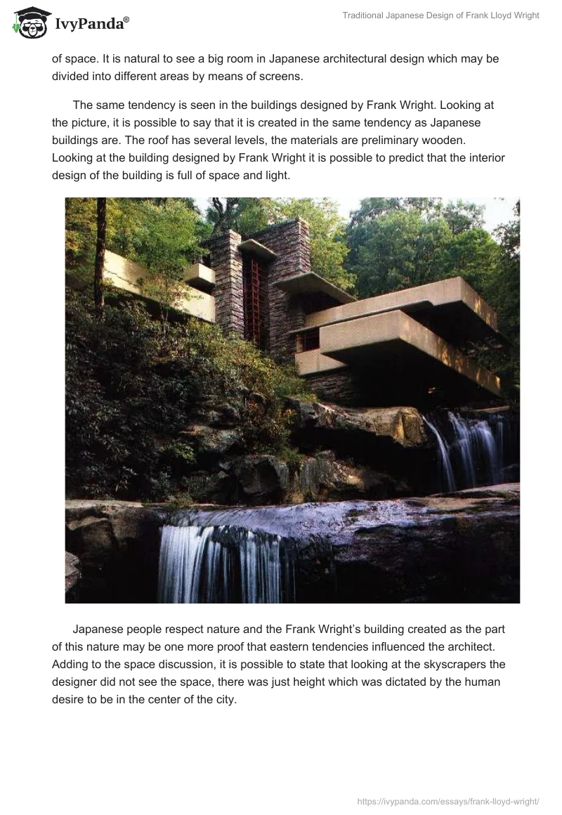 Traditional Japanese Design of Frank Lloyd Wright. Page 2