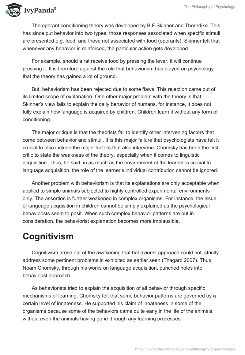 The Philosophy of Psychology. Page 3